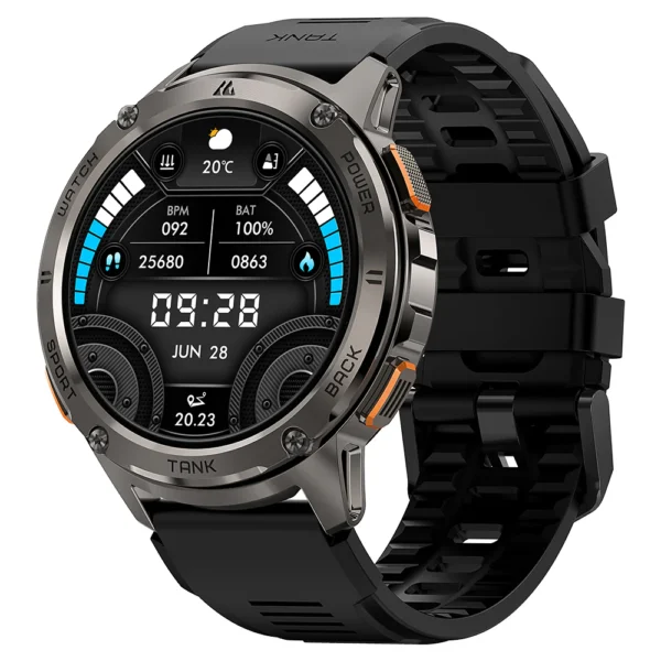 Kospet Tank T3 Rugged Smartwatch — 1.43″ AMOLED & Bluetooth Calling