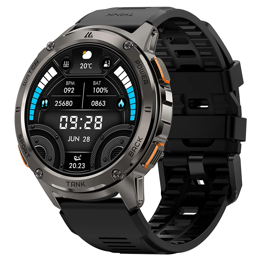 Kospet Tank T3 Rugged Smartwatch — 1.43″ AMOLED & Bluetooth Calling