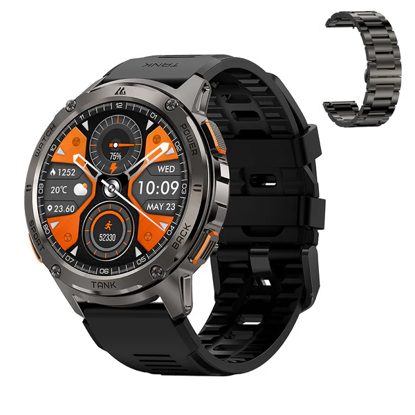 Kospet Tank T3 Special Edition Bluetooth Smartwatch – Dual Straps & 1.43″ AMOLED
