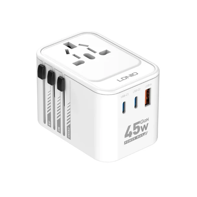 Ldnio Z8 45W GaN Travel Adapter — Multi-Port USB-C & USB-A