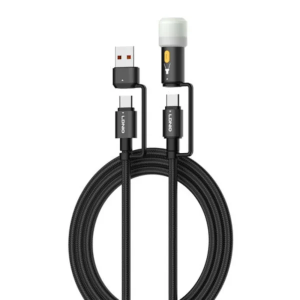 Ldnio LC17 65W 4-in-1 Nylon Braided Fast Charging Cable (1.2M)