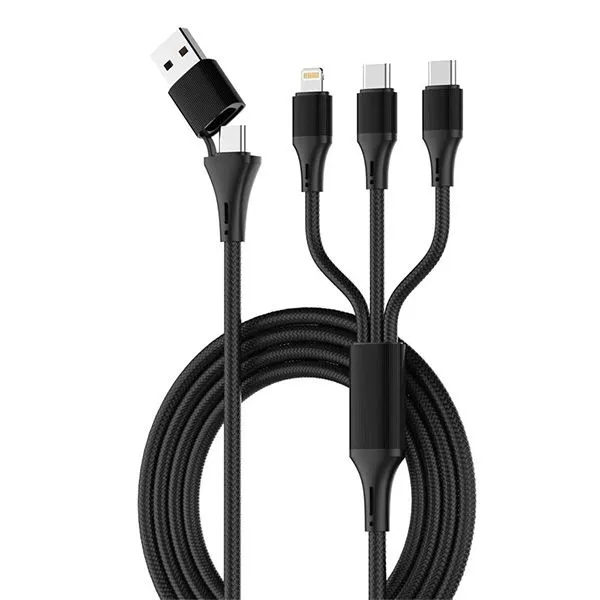 Ldnio LC97UC 100W USB-A/Type-C to Dual Type-C and Lightning Data Cable