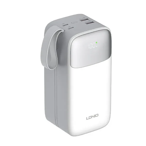 LDNIO PQ30 30000mAh 22.5W Power Bank with Built-In Cables