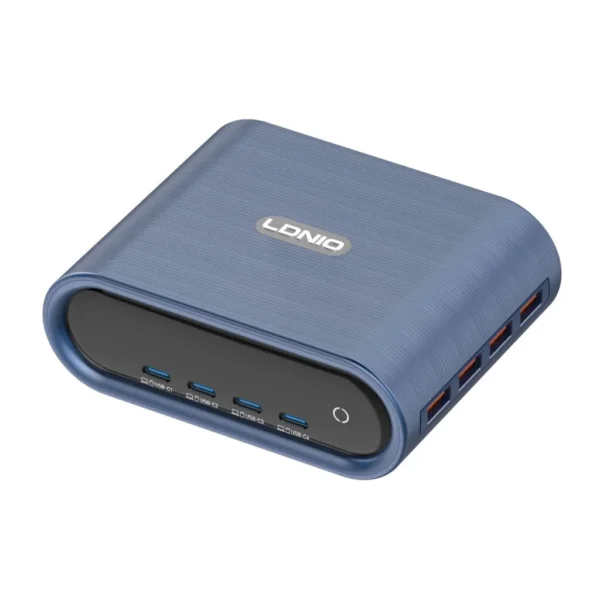 Ldnio Q17 100W GaN 8-Port Desktop Charger with TFT Display & 100W USB-C Cable