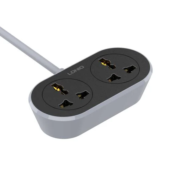 Ldnio SC2018 Universal Extension Socket — 2 AC Outlets, 2500W Max