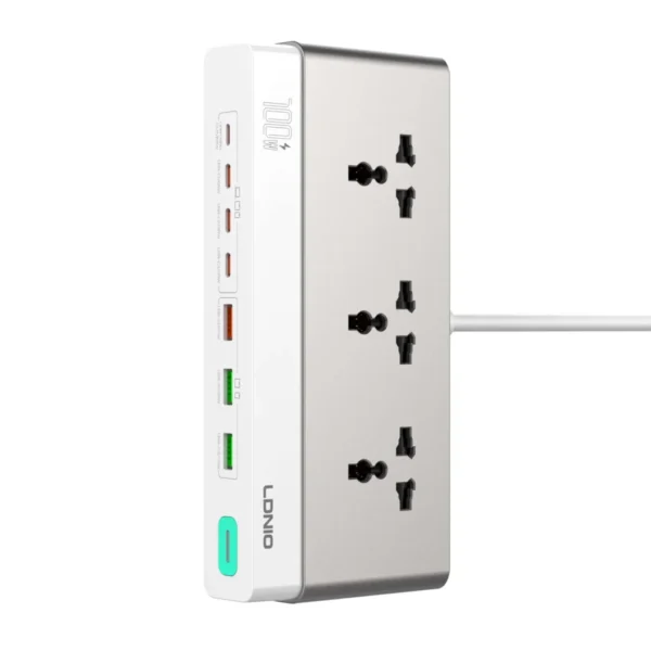 Ldnio SC3 100W GaN 10-in-1 Desktop Power Strip — EU Plug