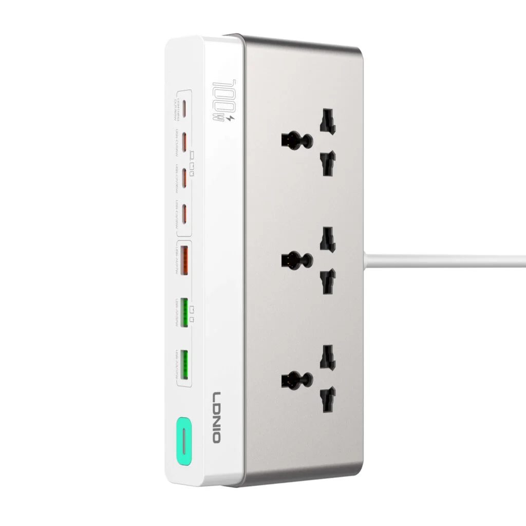 Ldnio SC3 100W GaN 10-in-1 Desktop Power Strip — EU Plug