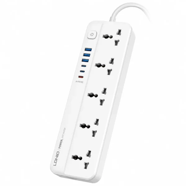 LDNIO SC5614C 2500W Power Strip — 5 AC, 3 USB-A, 3 USB-C, 2 m Cord
