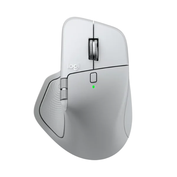 Logitech MX Master 4 for Mac – White Silver | Haptic Sense & MagSpeed