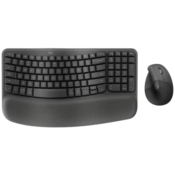 Logitech Wave Keys & Lift Vertical Mouse Ergonomic Wireless Combo
