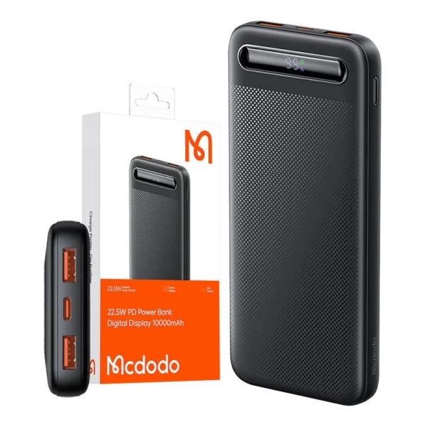 Mcdodo MC3881 10000mAh Power Bank — 22.5W + PD 20W, Digital Display