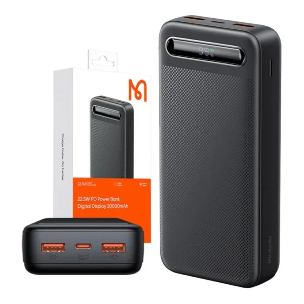 Mcdodo MC3891 20000mAh Power Bank — 22.5W + PD 20W, Digital Display
