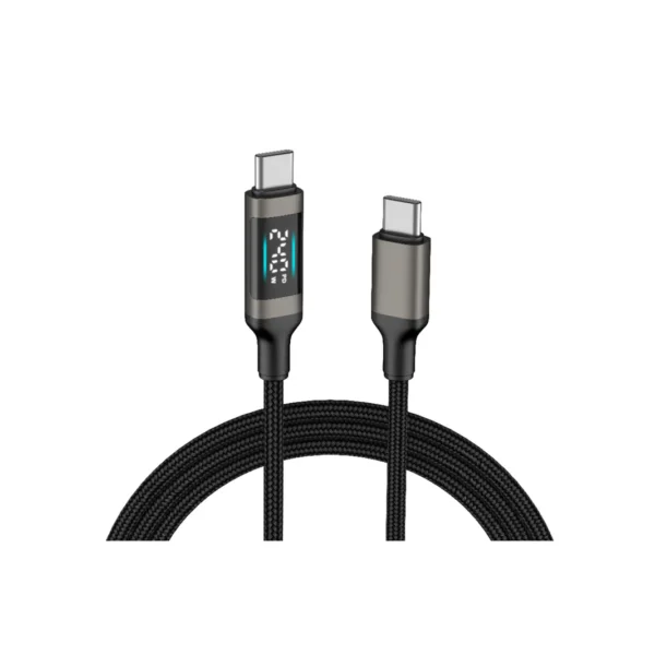 Micropack MC-C240 240W PD 3.1 USB-C Cable, Soft Braided 2m with Flowing-Light Display