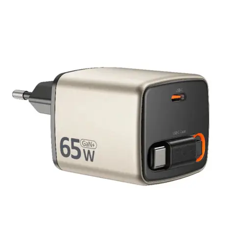 Micropack MWC-265 65W GaN Wall Charger with Retractable USB-C Cable