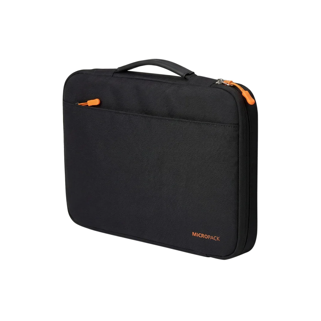 Micropack MSL-01 14″ Laptop Sleeve with Retractable Handle & Luggage Strap - Image 2