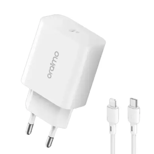 Oraimo PowerCube 20W Fast Charger with Type-C to Lightning Cable – OCW-E106S+CL54