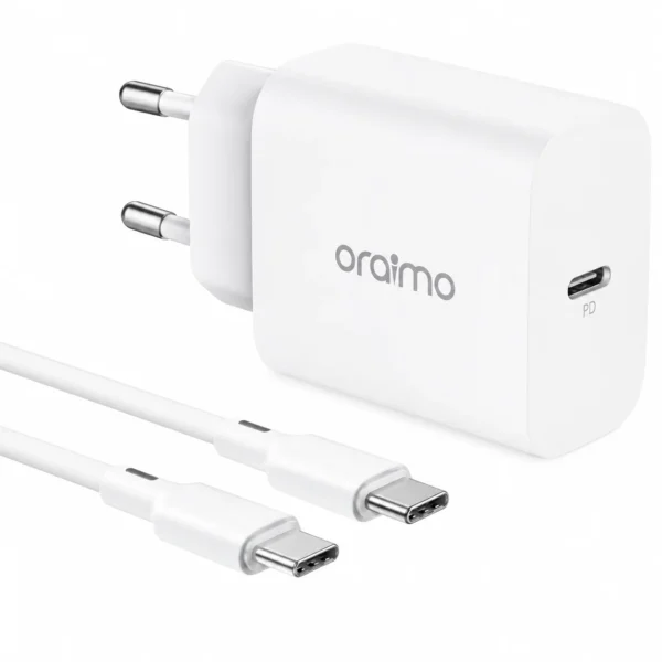 Oraimo PowerCube 20W Fast Charger with Type-C Cable White — OCW-E106S+CC54