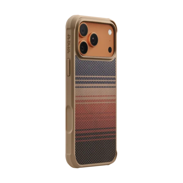 PITAKA Aramid ProGuard Case for iPhone 17 Pro — Sunset, 1500D/600D aramid (KI1702MGP)