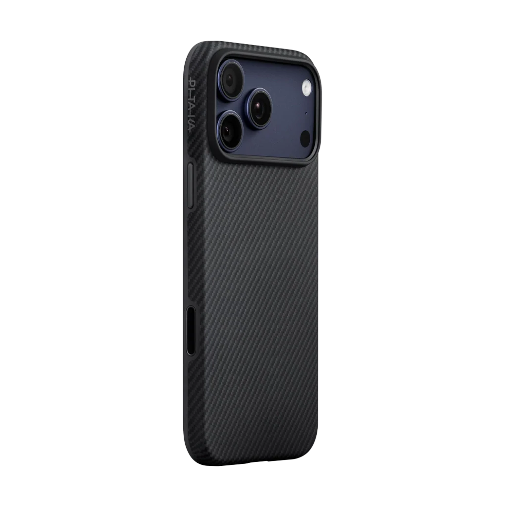 PITAKA Aramid UltraGuard Case for iPhone 17 Pro Max — Black/Grey, MagSafe (KI1702PBM)