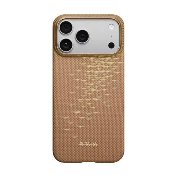 Pitaka Glints of Gold Ultra-Slim Case iPhone 17 Pro Max Golden Glint (PitaTap™) – KI1707AG