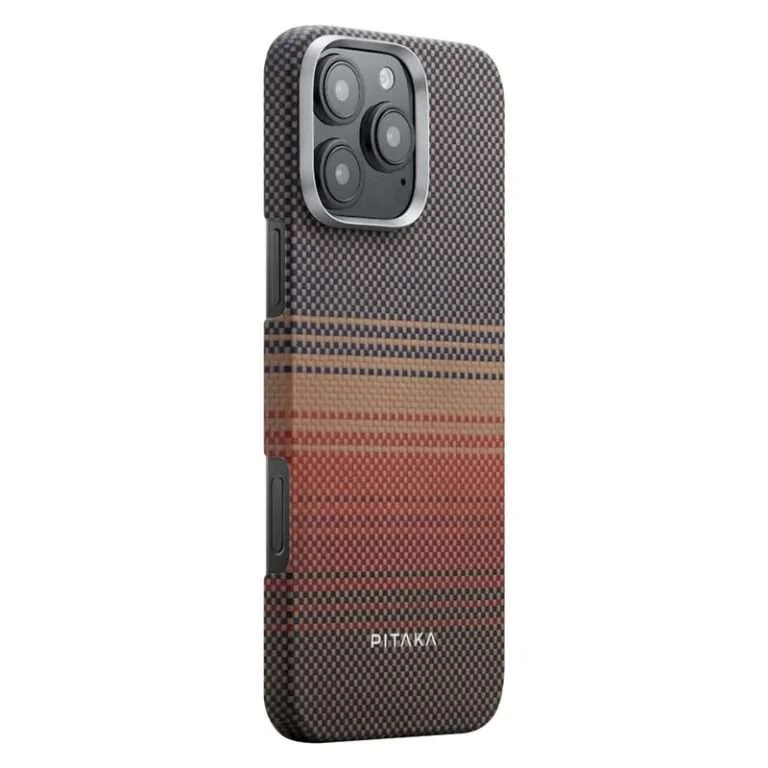 Pitaka Sunset Moonrise Tactile Woven Case for iPhone 16 Pro — Sunset Kl1601SU