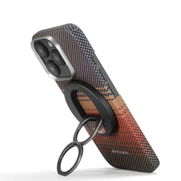 Pitaka Sunset Moonrise Tactile Woven Cover with MagSafe Grip3 – iPhone 16 Pro Max Sunset KI1601SUMG