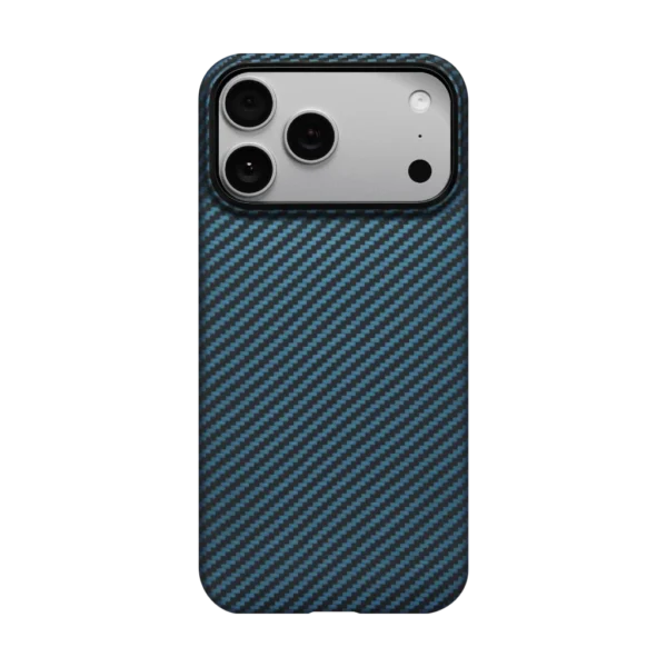 Pitaka Ultra-Slim Case iPhone 17 Pro Max Black/Blue (PitaTap™) – KI1706BPM
