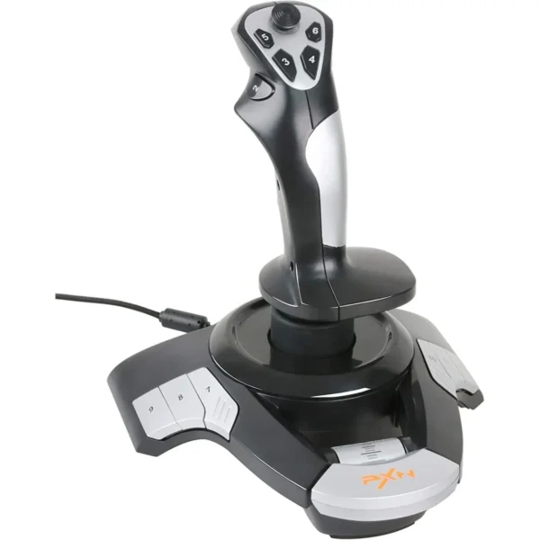 PXN F16 Wired Flight Stick Joystick — 12 Programmable Buttons, 4-Axis