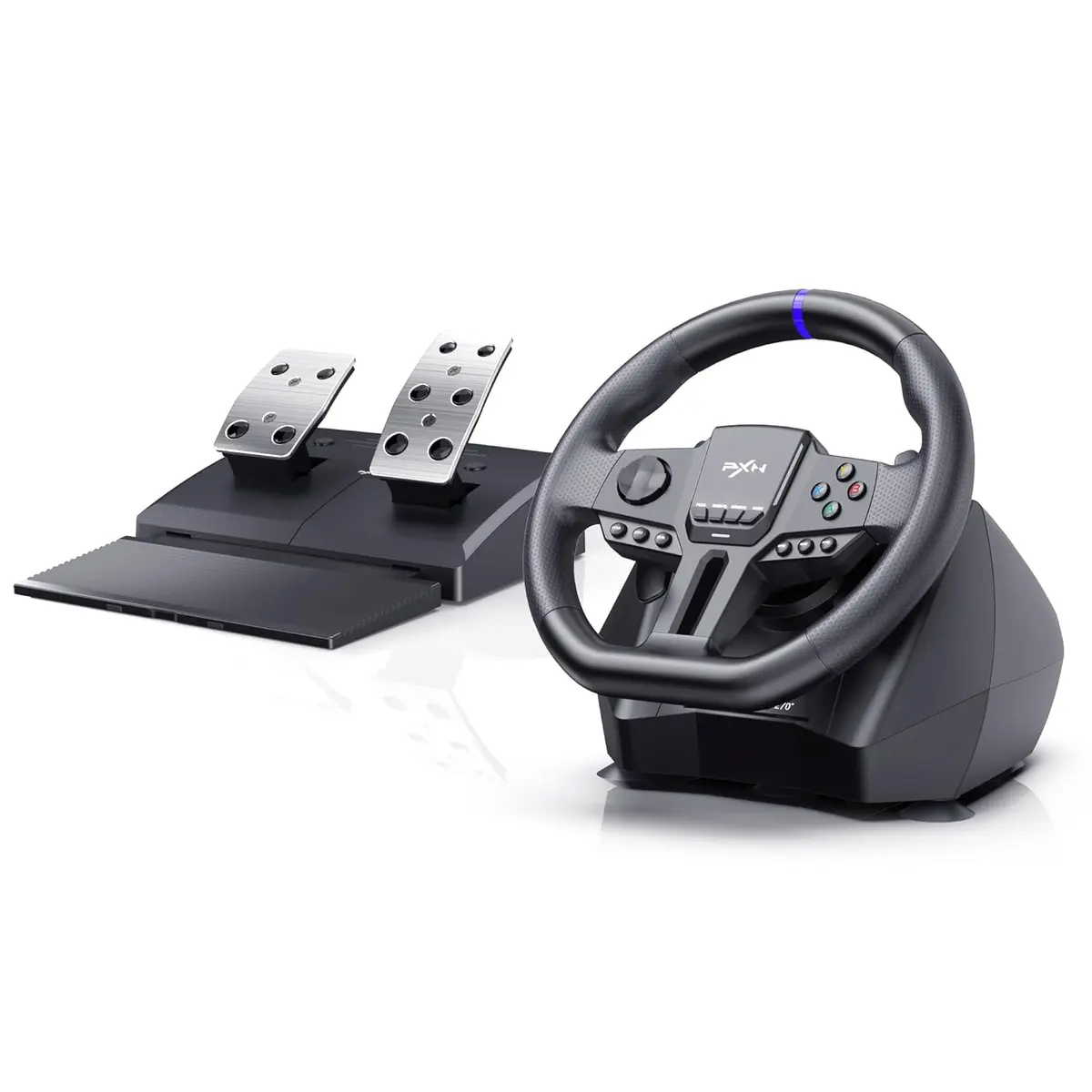 PXN V900 Gen2 900° & 270° Vibration Wheel with 3-Pedal Set & Shifter – Black