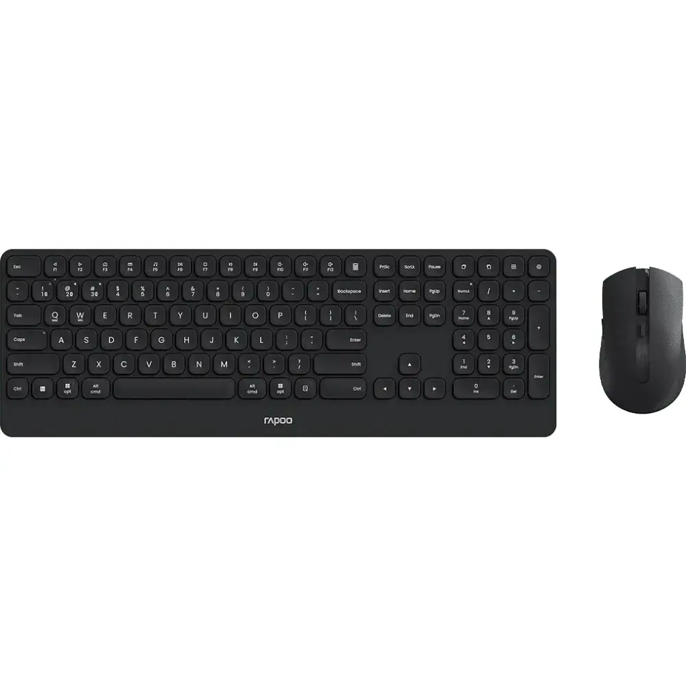Rapoo 9510M Ultra-Slim Multi-Mode Wireless Keyboard & Mouse Combo – Dark Grey