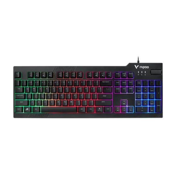 Rapoo V50S RGB Backlit Gaming Keyboard with Volume Wheel – Black