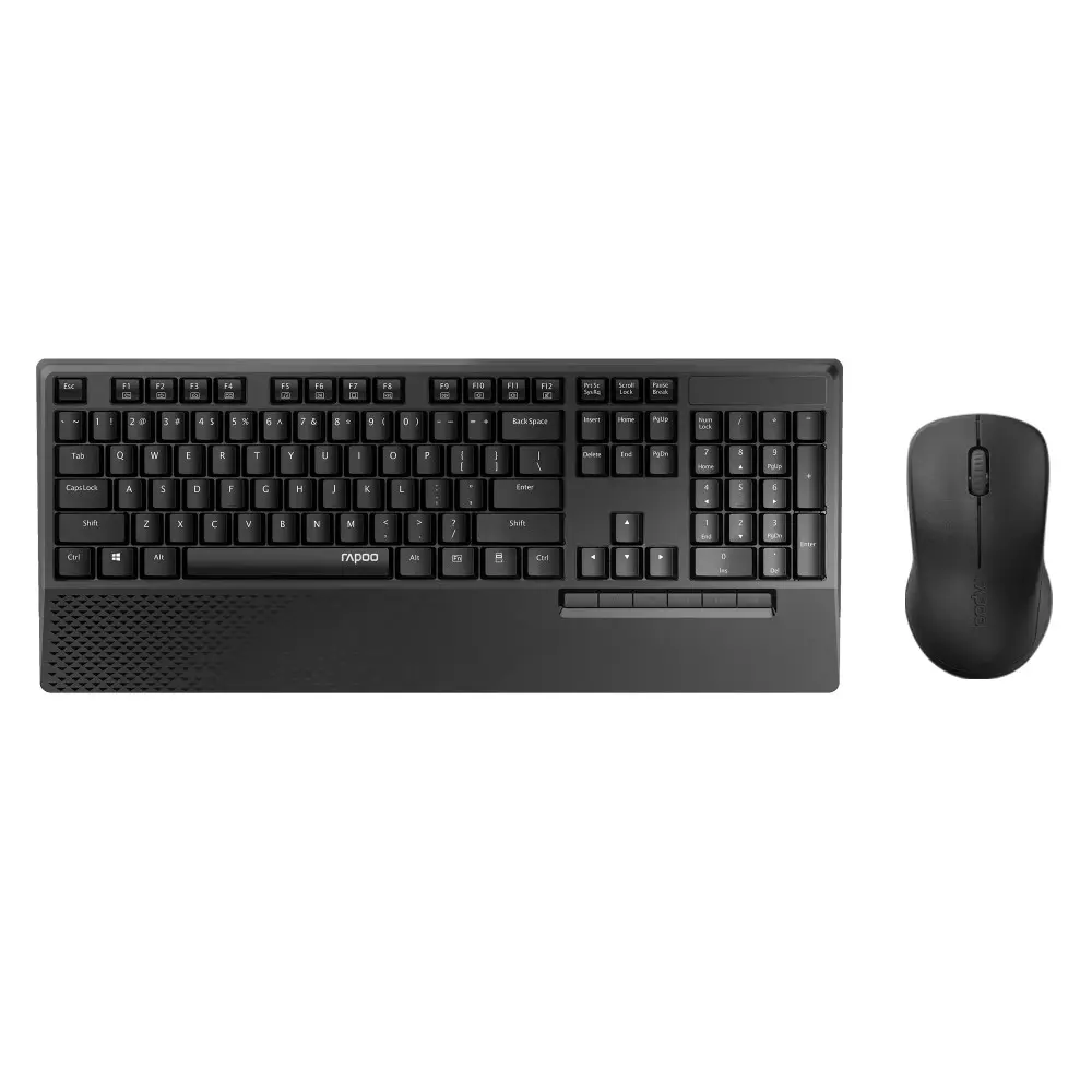 Rapoo X1960 Wireless Keyboard and Mouse Combo Set – Black, 2.4 GHz