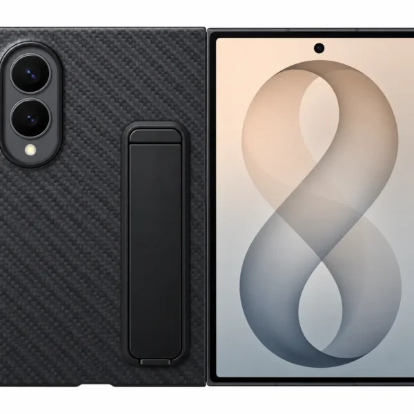 Samsung Galaxy Z Fold8 Carbon Standing Case – Free-Stop Kickstand