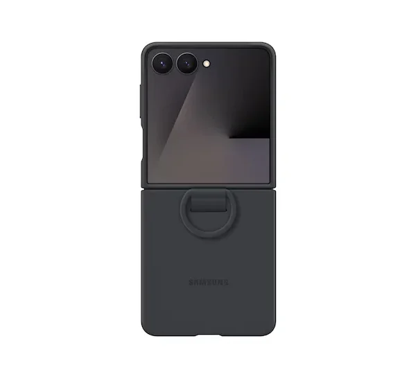 Samsung Galaxy Z Flip7 Silicone Ring Case – Black
