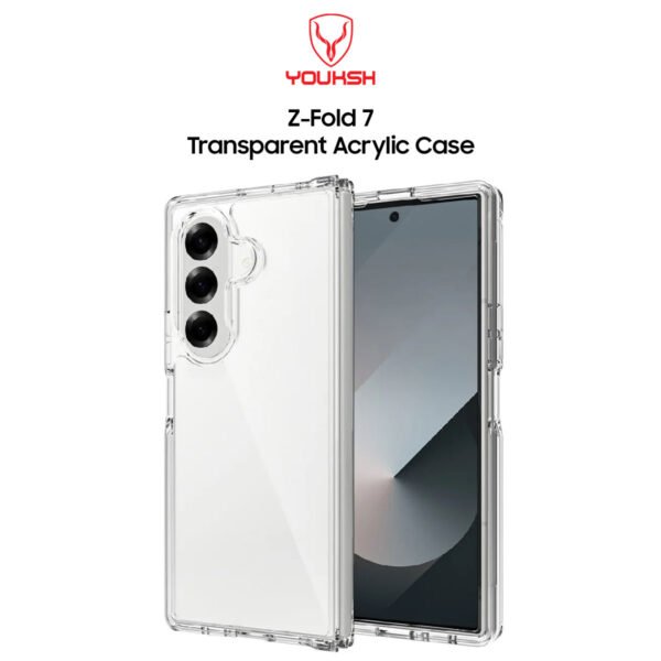 Youksh Samsung Galaxy Z Fold 7 Clear Transparent Acrylic Case