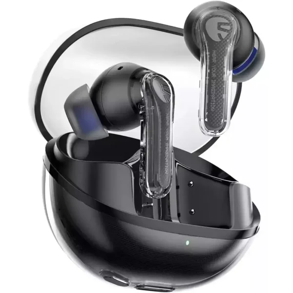 SoundPEATS Clear Wireless Earbuds — Bluetooth 5.3, Transparent Design & 40H Playtime