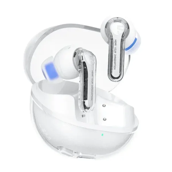 SoundPEATS Clear Wireless Earbuds — Bluetooth 5.3, Transparent Design & 40H Playtime