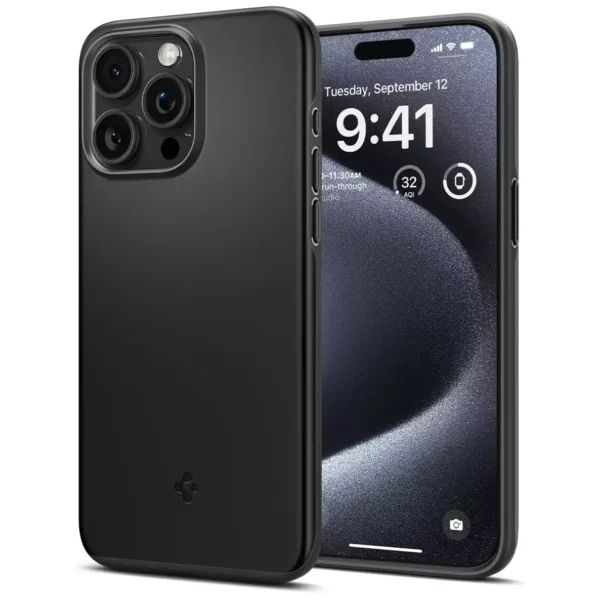 Spigen Thin Fit Case for Apple iPhone 15 Pro — Slim Hybrid Protection