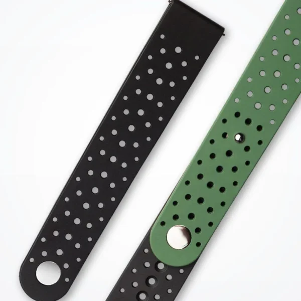 Strap Studio Active Rubber Band 20mm — Black-Green, Quick-Release