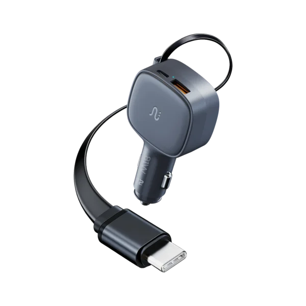 Taar OMI 81W PD Fast Car Charger – Retractable USB-C