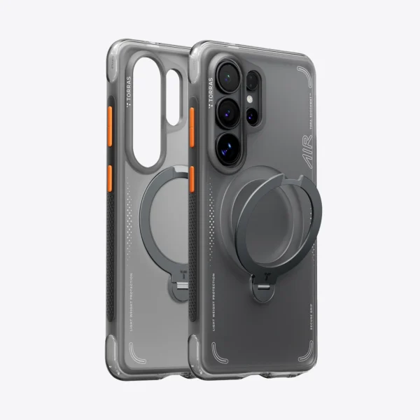 TORRAS Ostand Q3 Air Case for Samsung Galaxy S26 Ultra – Shadow Black