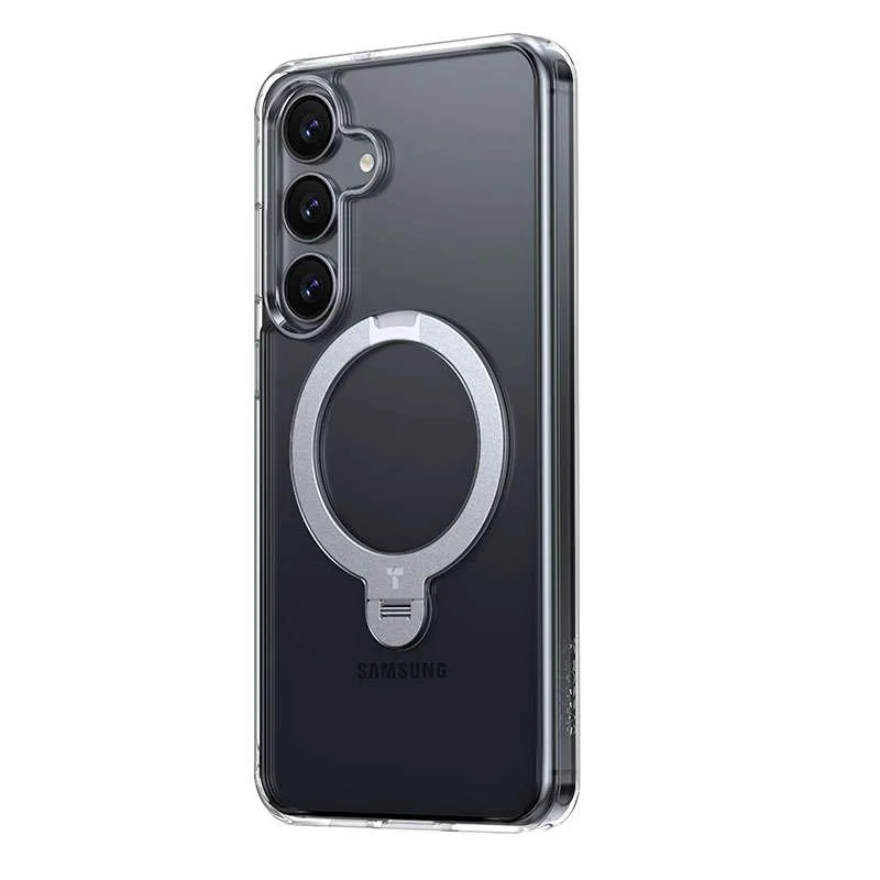 Torras Ostand Spin Magnetic Case – Galaxy S25 Clear MagSafe (X00FX2118)