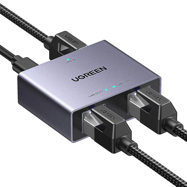 UGREEN RJ45 Ethernet Splitter 1-to-2 — 1000Mbps (45311)