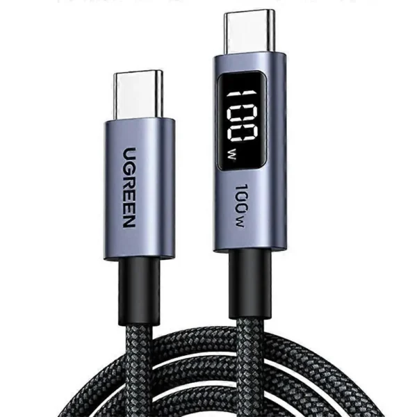 UGREEN 100W USB-C to USB-C Cable — PD 3.0 PPS, LED Power Display