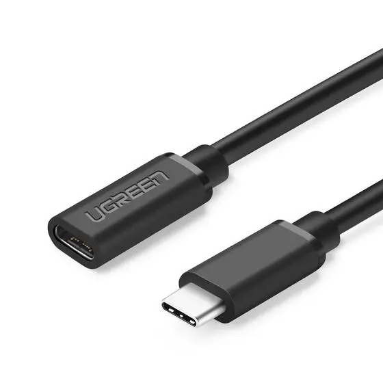 UGREEN 10387 USB-C Male to Female Gen 2 Extension Cable – 1 m