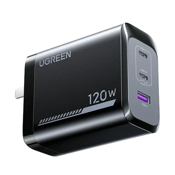 UGREEN X375 120W GaN Charger — Dual USB-C 100W + USB-A 22.5W (75712)