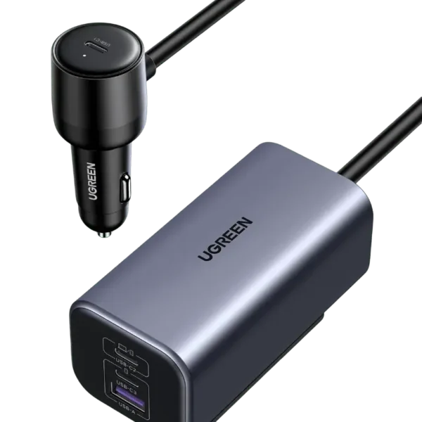 UGREEN 35027 150W 4-Port Retractable USB-C Car Charger