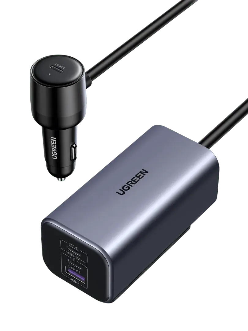 UGREEN 35027 150W 4-Port Retractable USB-C Car Charger