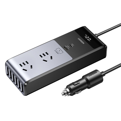 UGREEN 150W Car Power Inverter with Dual AC & 30W USB – 15072