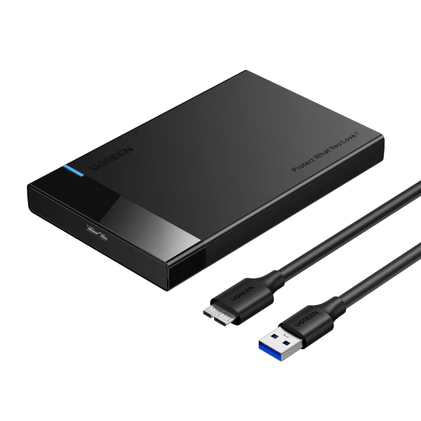 UGREEN 2.5″ SATA HDD/SSD Enclosure — USB 3.0, 5Gbps UASP — 30848